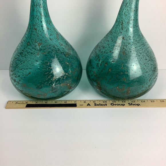 Hand Blown Art Vases STUNNING Home Decor, 25” and 18” - Picture 9 of 10